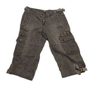 Dollhouse Cropped Destroyed Cargos Tons of Pockets Studs & Gems Sz 5